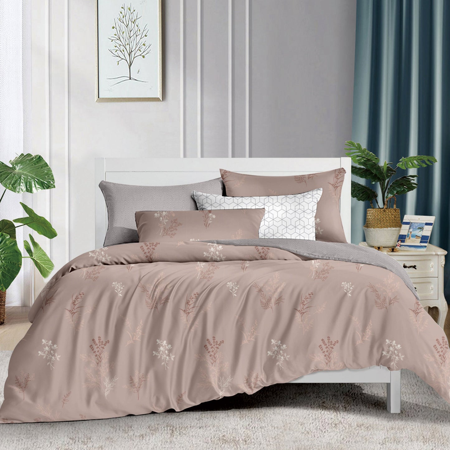 طقم لحاف مزدوج صيفي 6 قطع