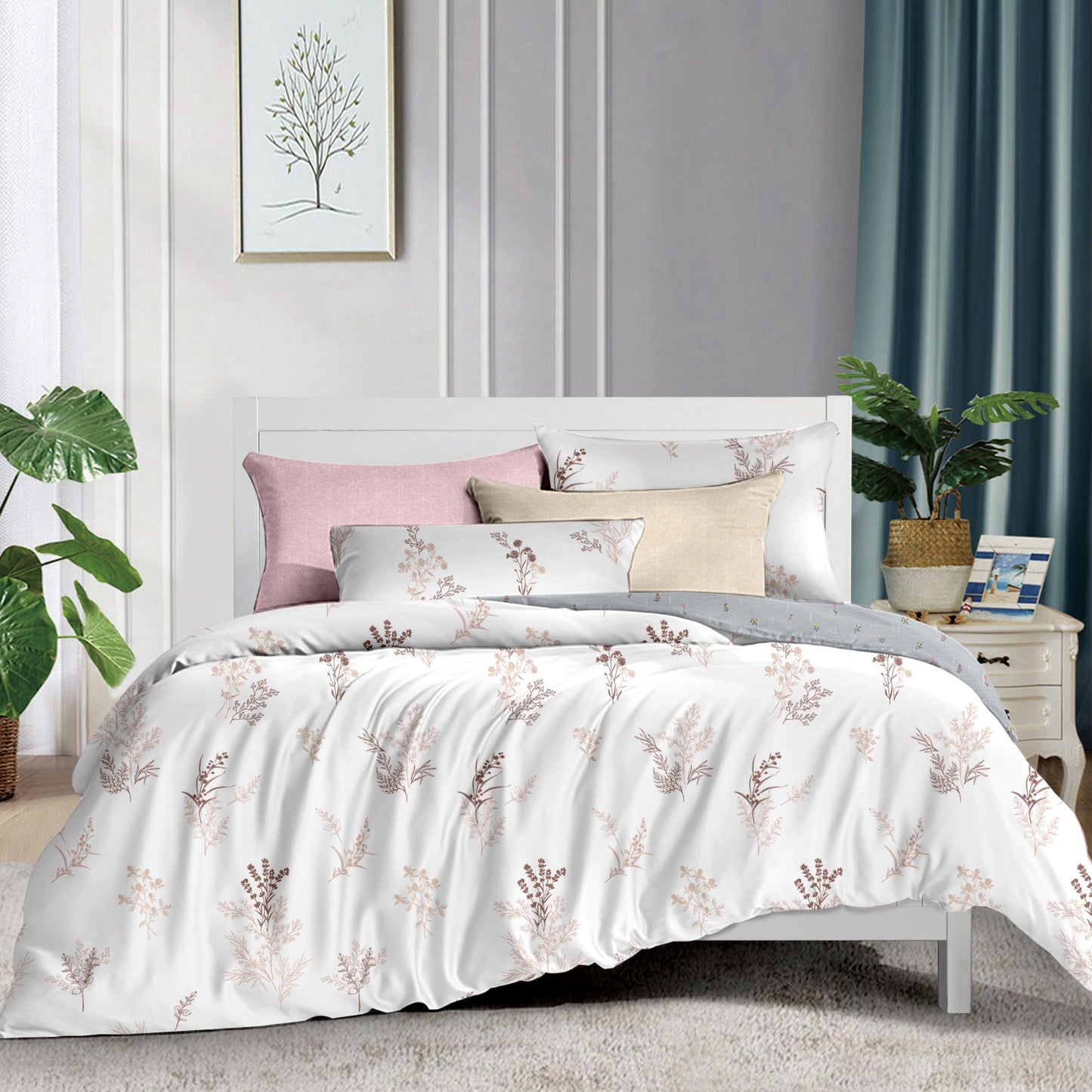 طقم لحاف مزدوج صيفي 6 قطع