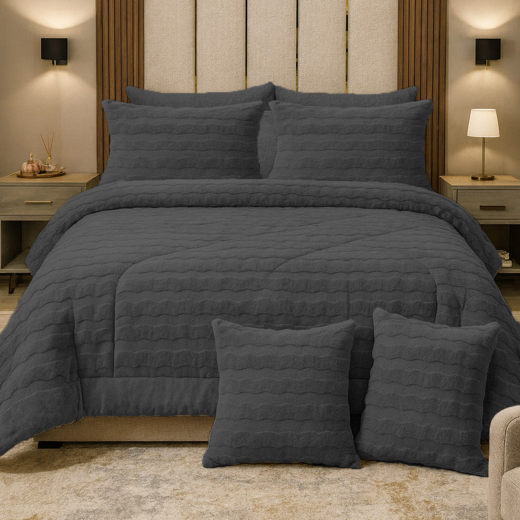 لحاف مزدوج فرو أرنب 8 قطع