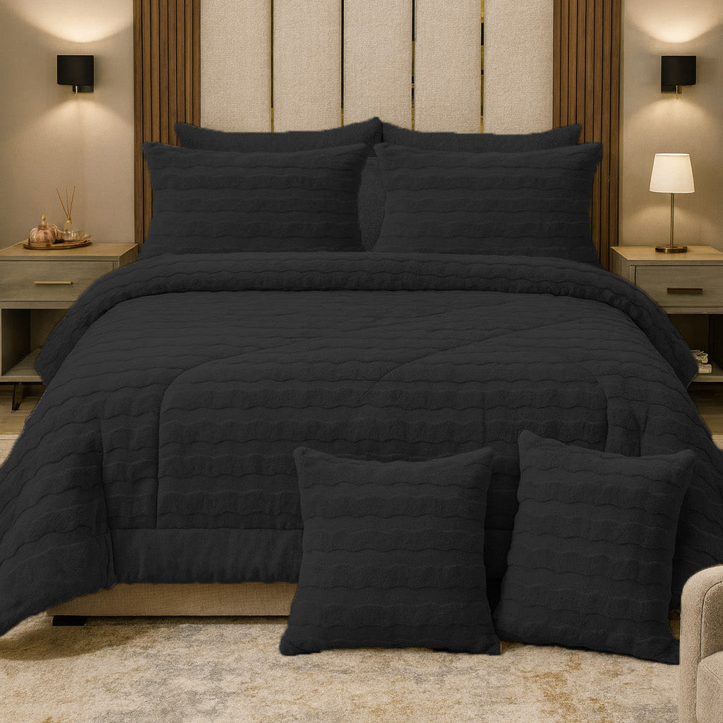 لحاف مزدوج فرو أرنب 8 قطع