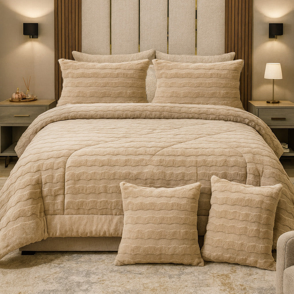 لحاف مزدوج فرو أرنب 8 قطع