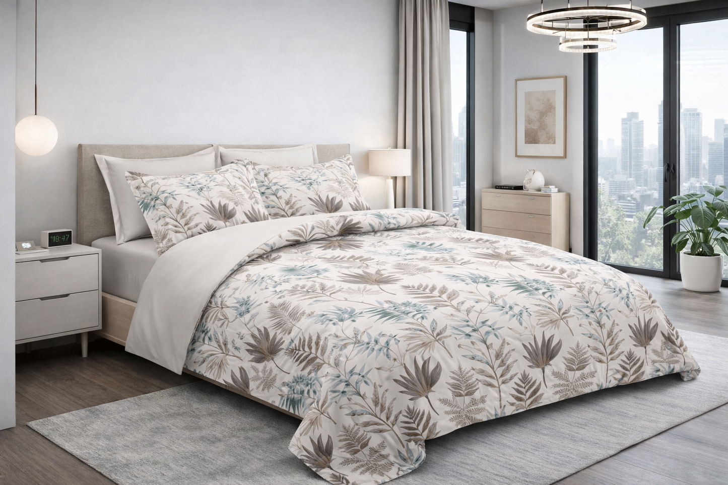 طقم لحاف مزدوج مايكروفايبر 6 قطع