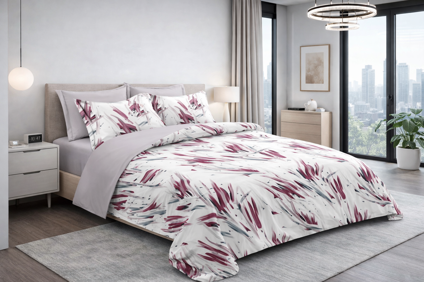 طقم لحاف مزدوج مايكروفايبر 6 قطع