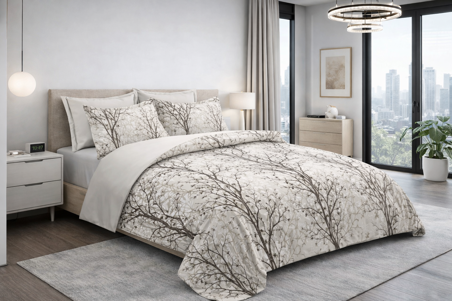 طقم لحاف مزدوج مايكروفايبر 6 قطع