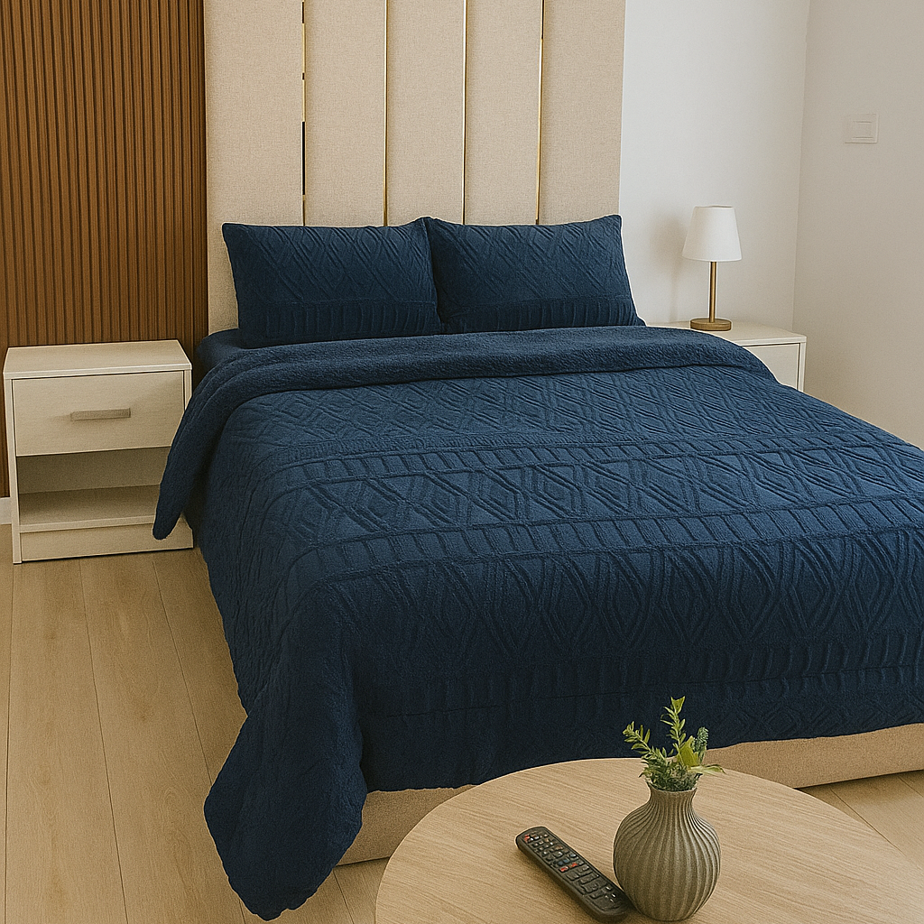 لحاف مزدوج فرو محفر 4 قطع