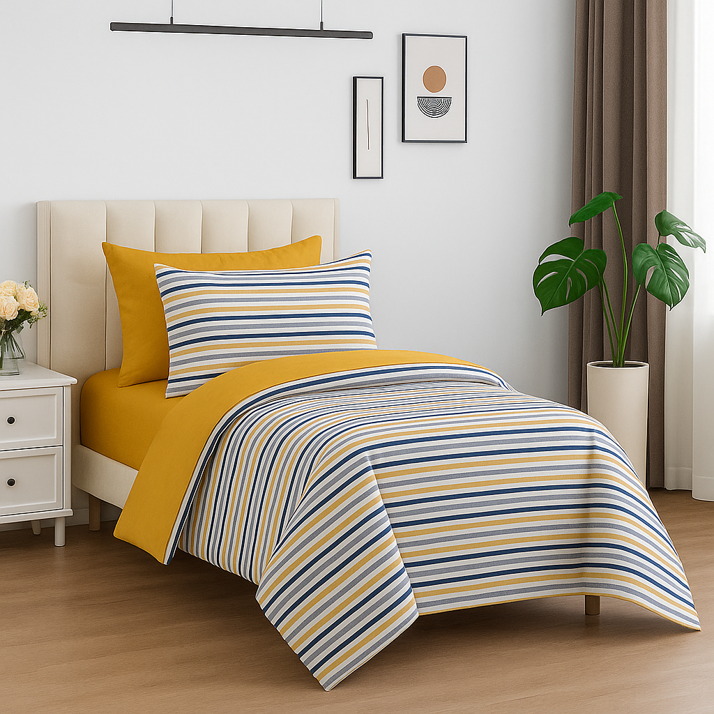 طقم لحاف مفرد صيفي 4 قطع