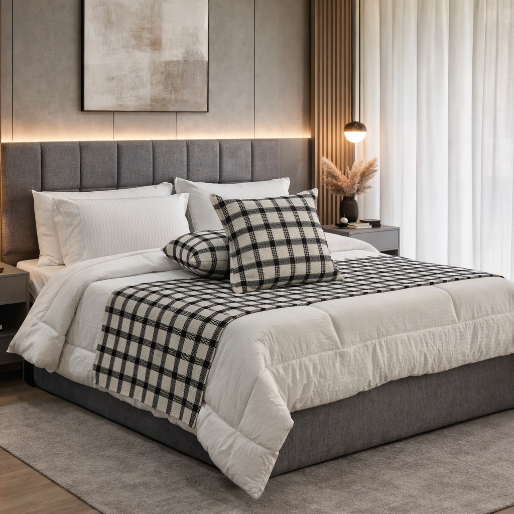 لحاف مزدوج رنكل مع رنر 9 قطع