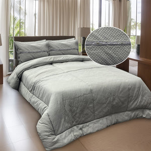 Double 6-piece embroidered comforter set