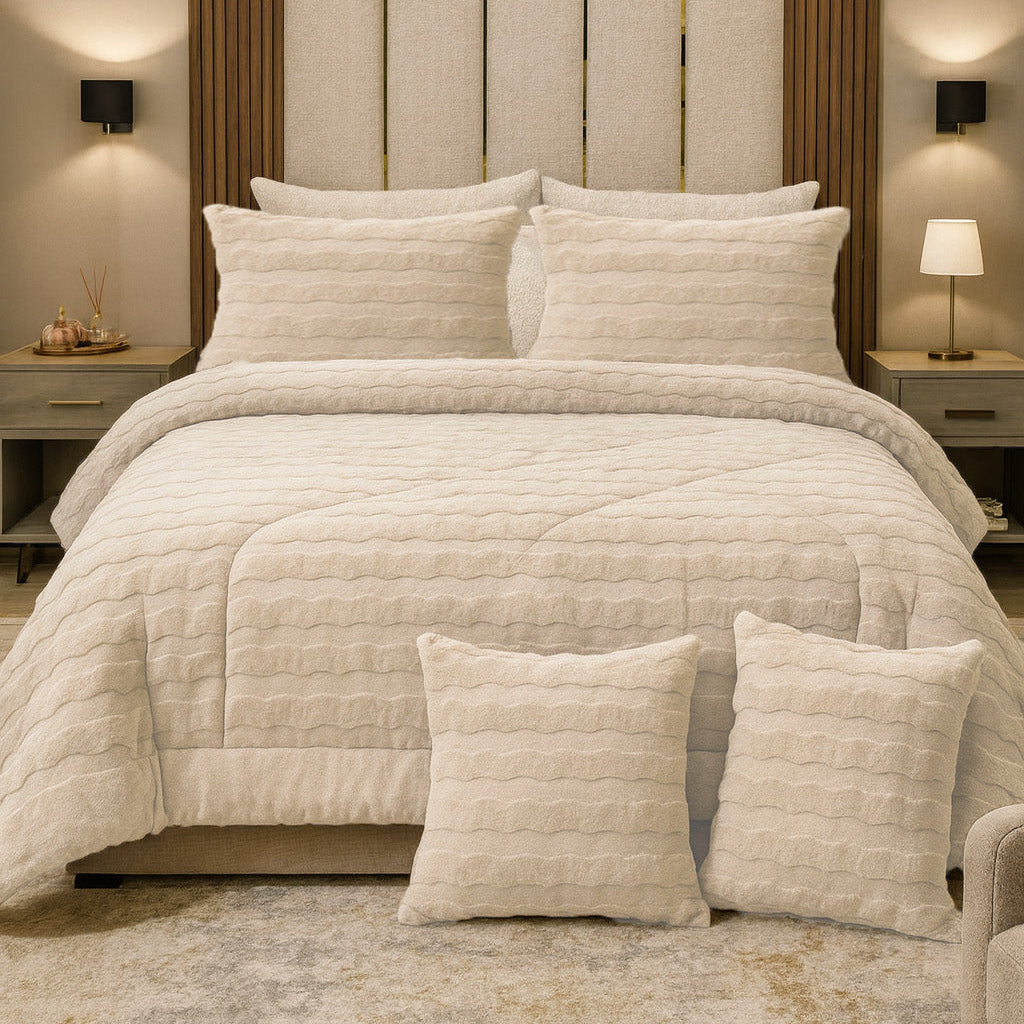 لحاف مزدوج فرو أرنب 8 قطع