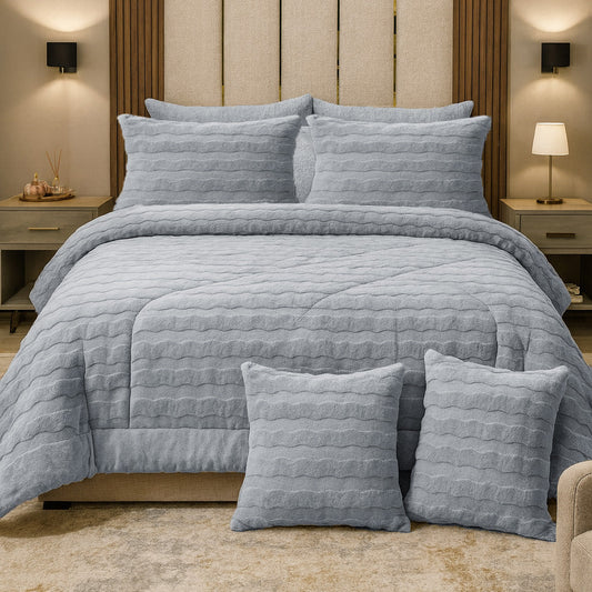 لحاف مزدوج فرو أرنب 8 قطع