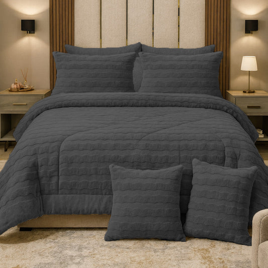 لحاف مزدوج فرو أرنب 8 قطع