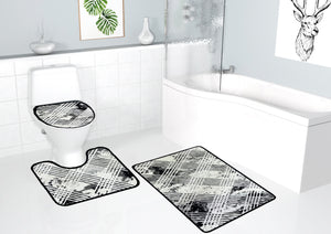 3-piece bathroom flooring set