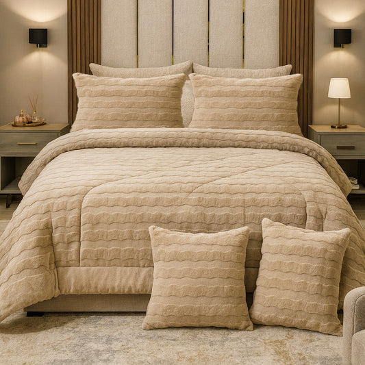 لحاف مزدوج فرو أرنب 8 قطع