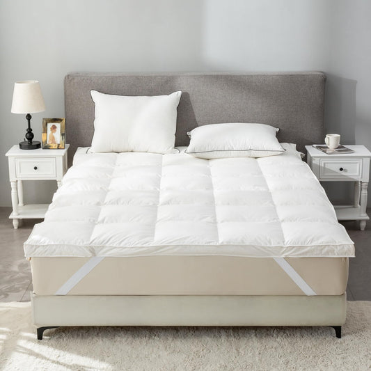 Natural Feather King Mattress Topper I لباد فرشة مزدوج ريش طبيعي