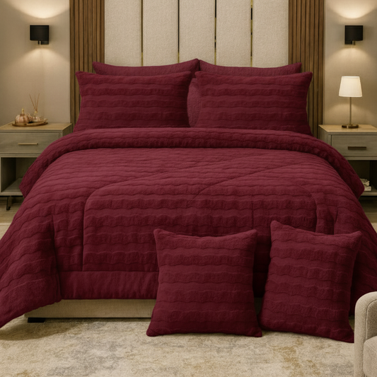 لحاف مزدوج فرو أرنب 8 قطع