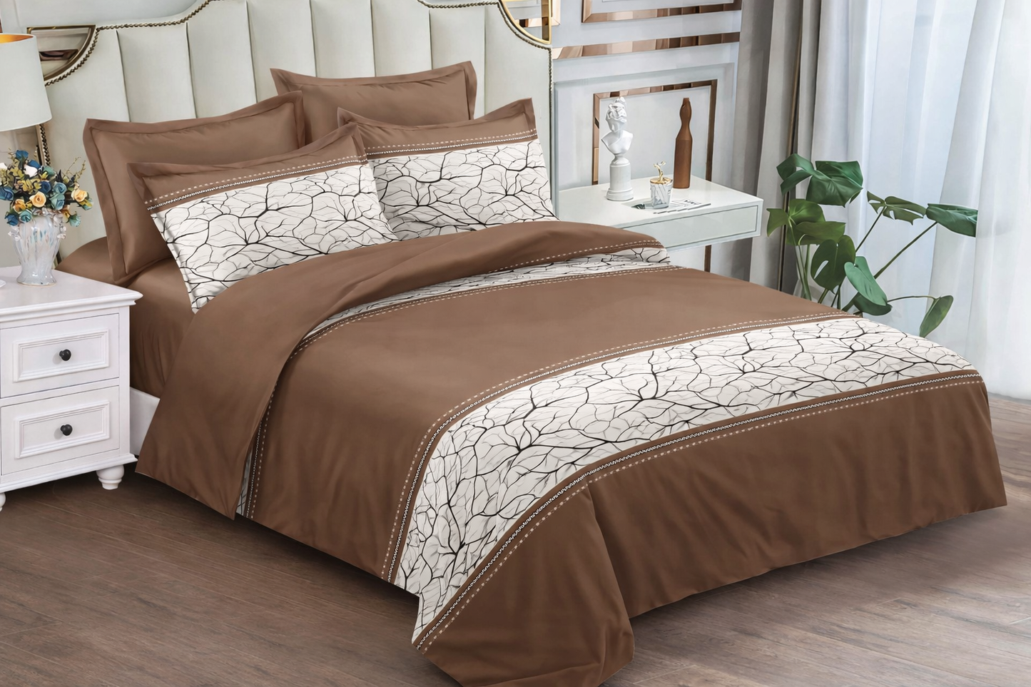 طقم لحاف مزدوج مايكروفايبر 6 قطع