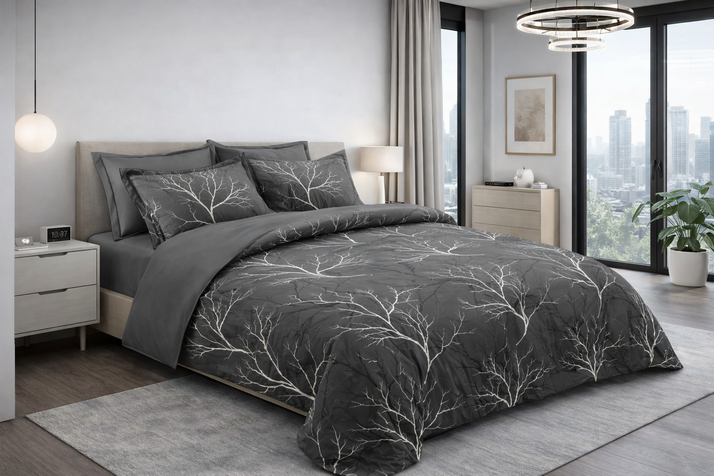 طقم لحاف مزدوج مايكروفايبر 6 قطع