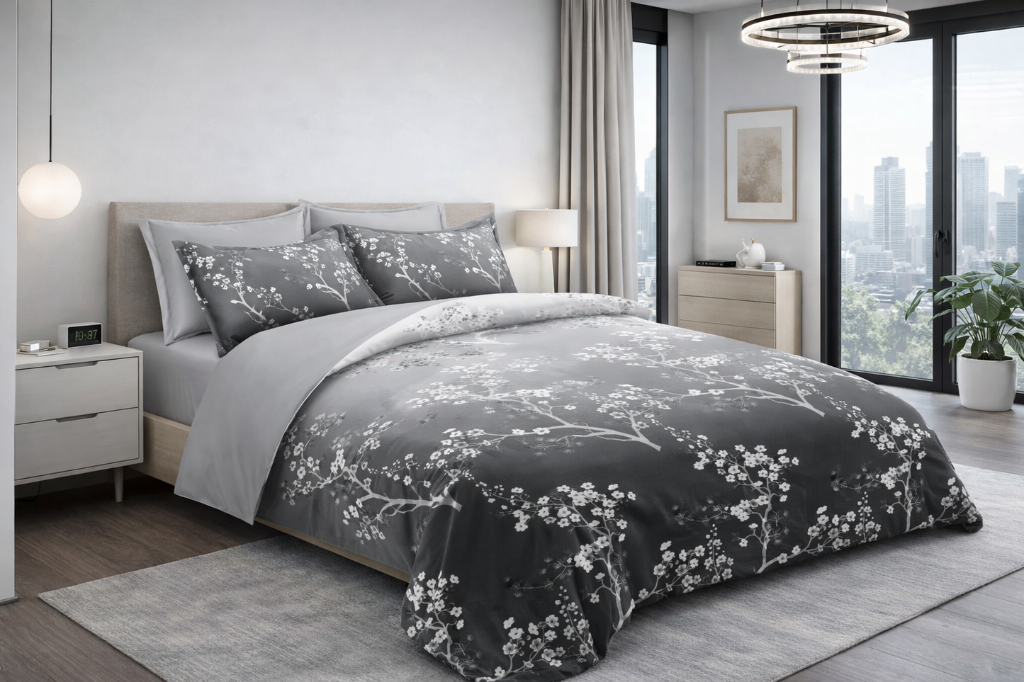 طقم لحاف مزدوج مايكروفايبر 6 قطع