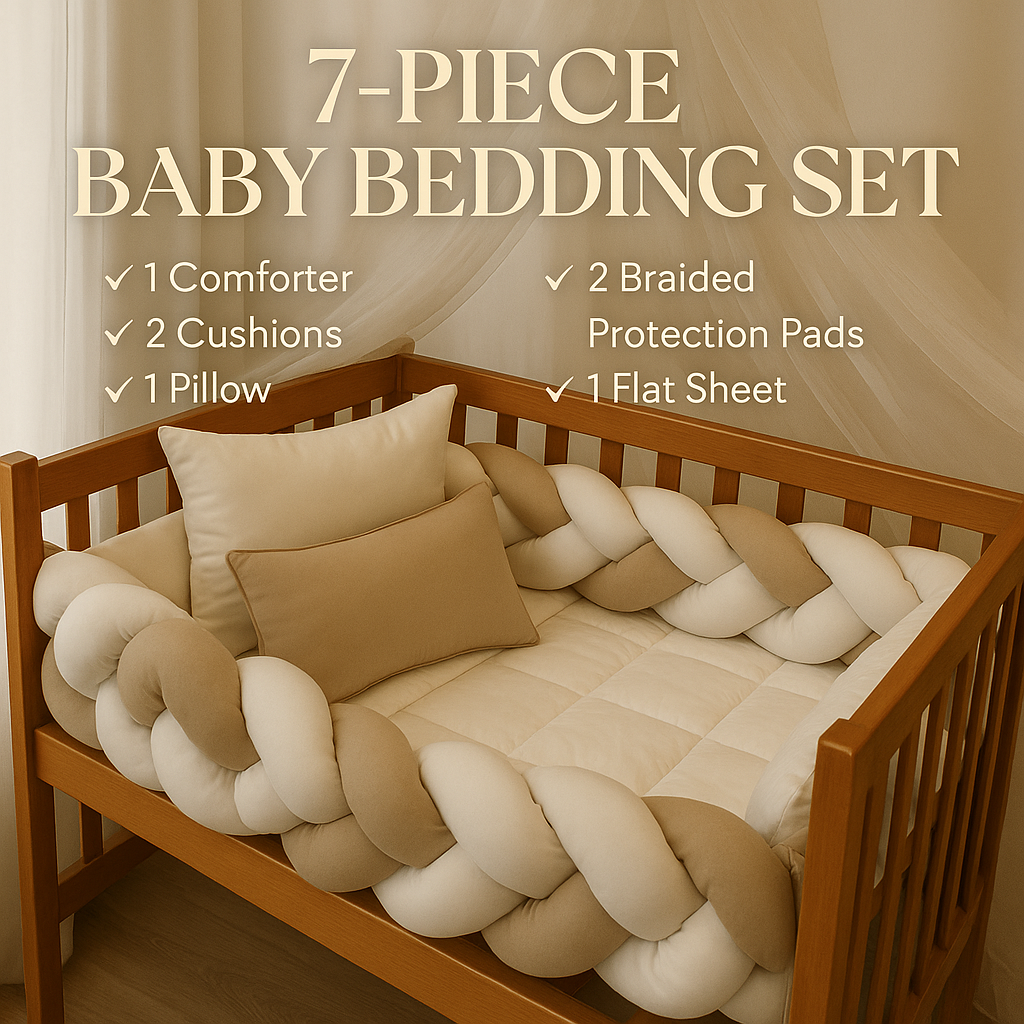 7-Piece Baby Quilt Set with Tab