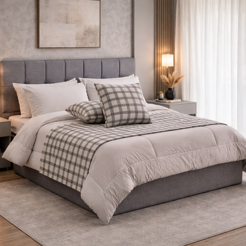 لحاف مزدوج رنكل مع رنر 9 قطع