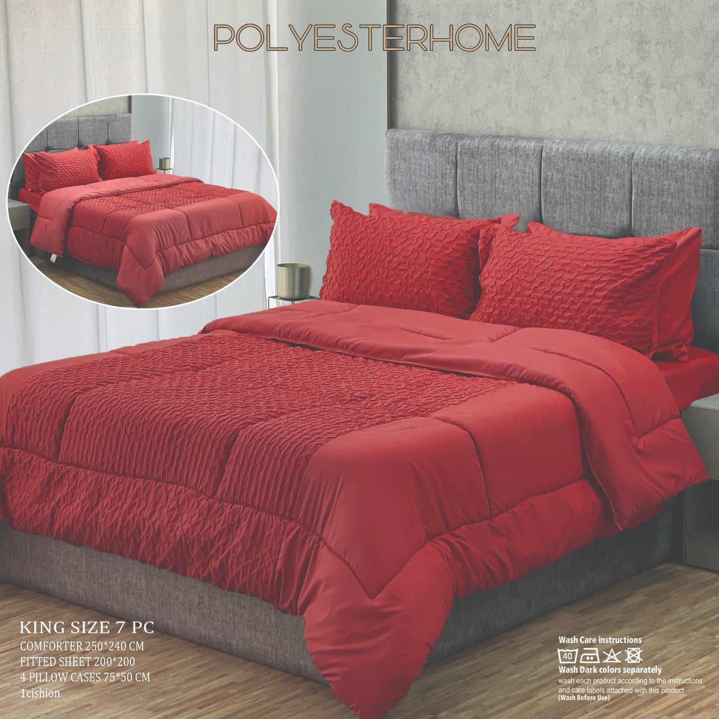 Puff 7 Piece Double Duvet Set