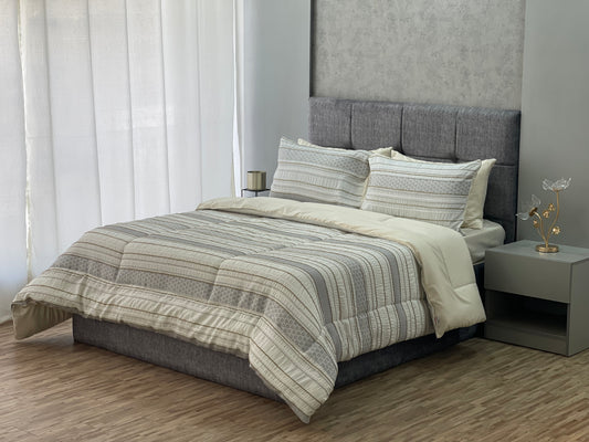 6 Pieces Double Quilt Set Jacquard Embroidery